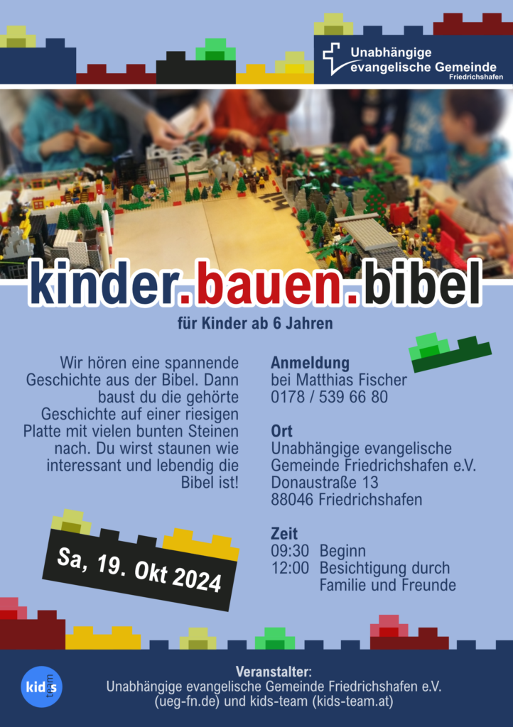 Unabhängige evangelische Gemeinde Friedrichshafen Kinder-bauen-Bibel 2024