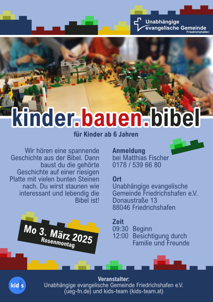 Unabhängige evangelische Gemeinde Friedrichshafen Kinder-bauen-Bibel 2025