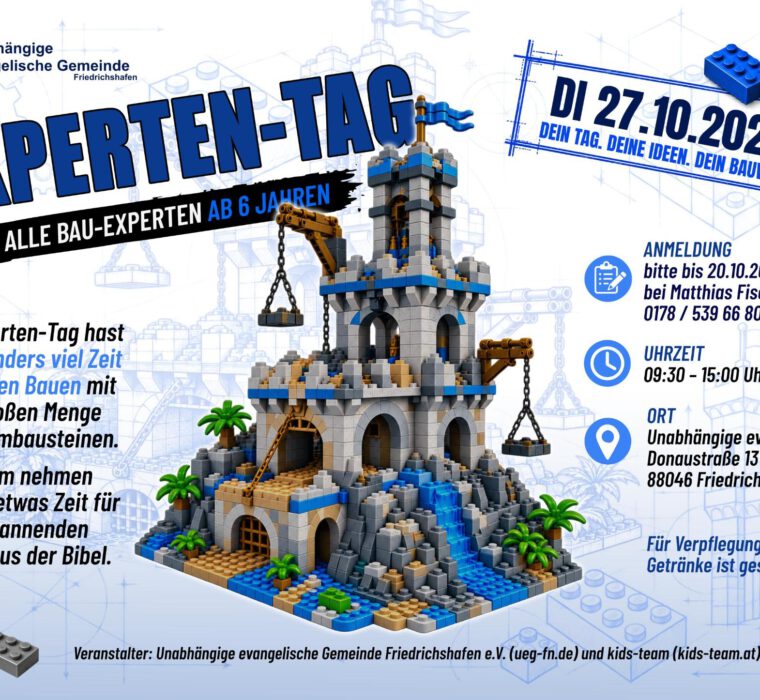 Unabhängige evangelische Gemeinde Friedrichshafen Kinder bauen Bibel – (27. Oktober 2026)